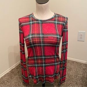NWT! PINK Victoria Secret Plaid Pajama Top